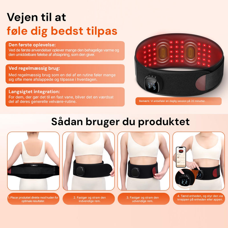Rødlysmassagebælte Elite+