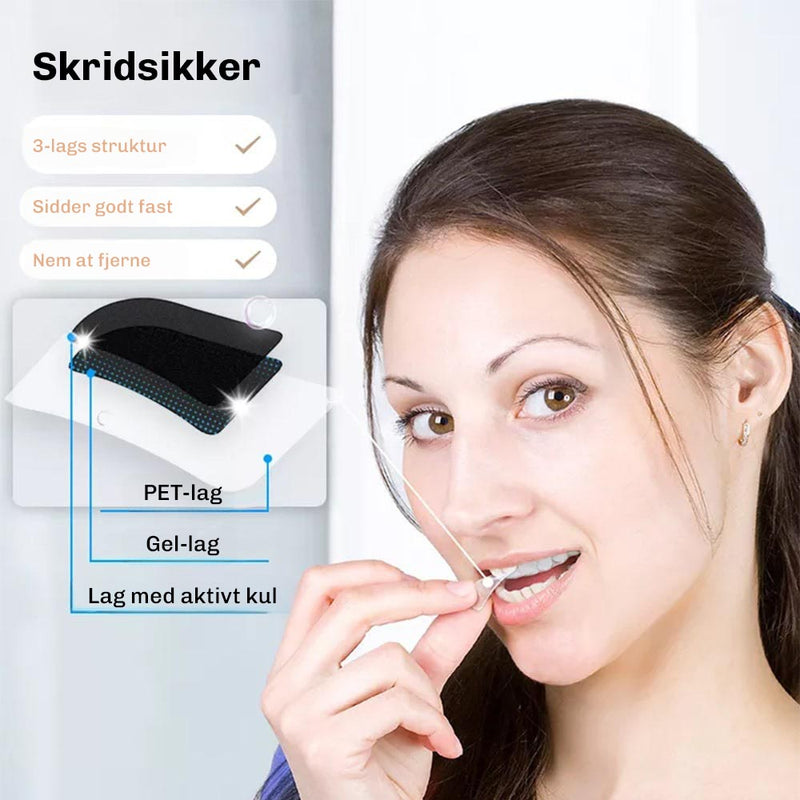 Tandblegningsstrips med aktivt kul