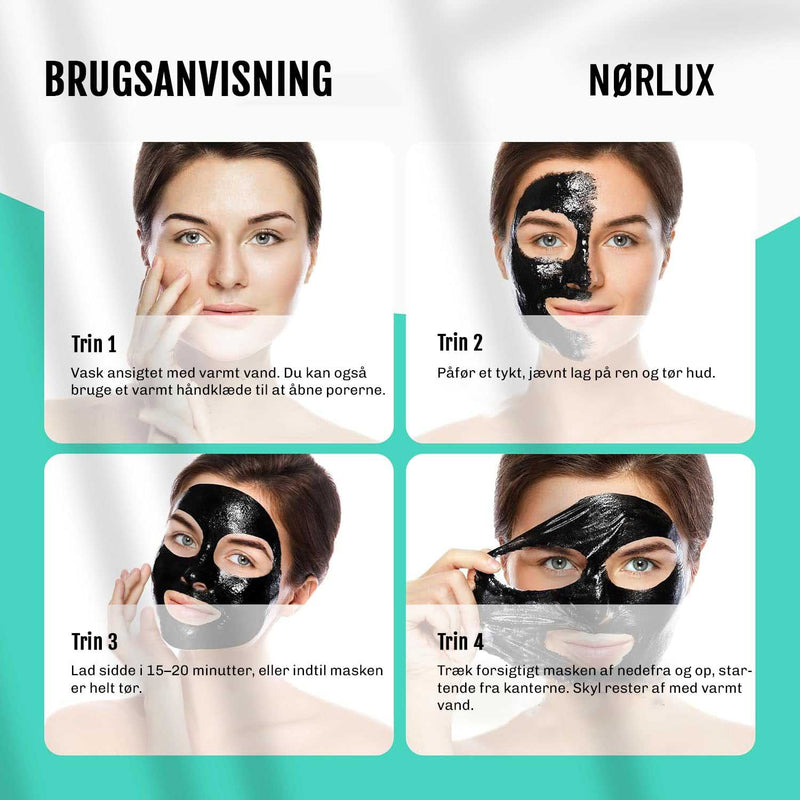 Black mask der fjerner overskydende olie og giver frisk hud