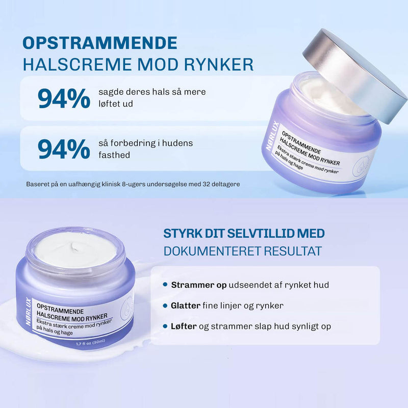 Let halscreme der absorberes hurtigt og giver silkeblød hud