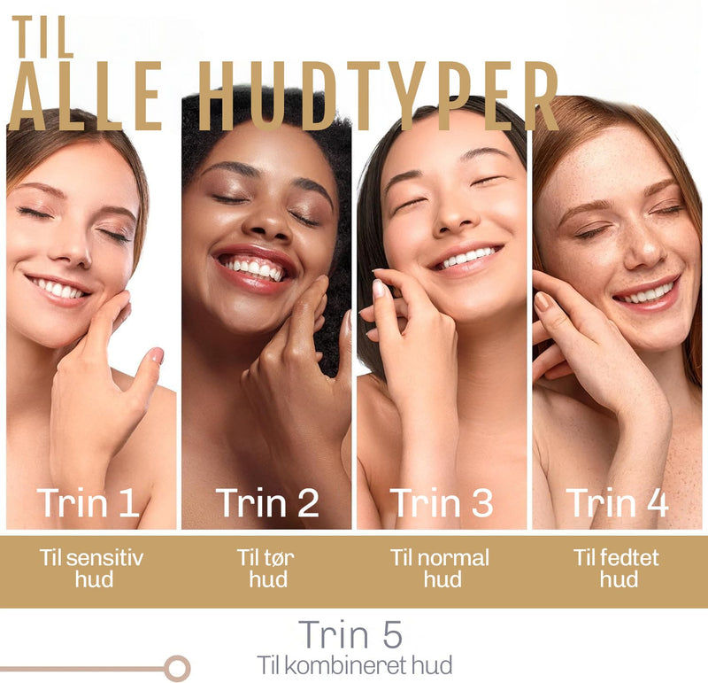 Hudormefjerner med tre hoveder til peeling og opstramning