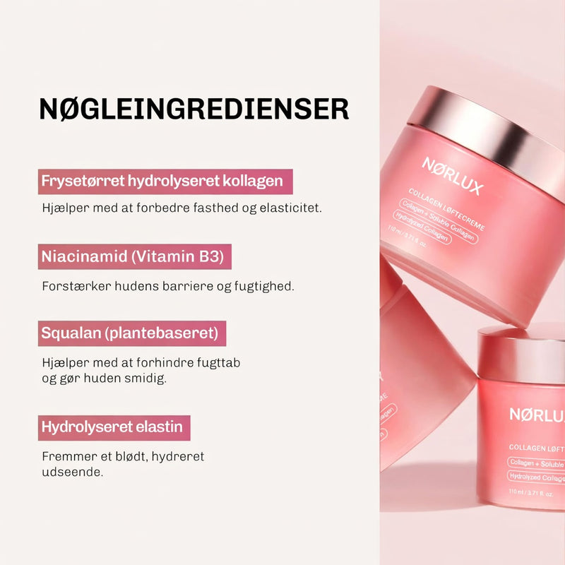 Kollagen creme til dag og nat der giver intens fugt og blød hud