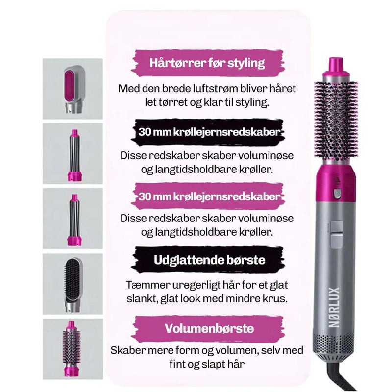 Krøllejern til præcise og definerede krøller i salonkvalitet