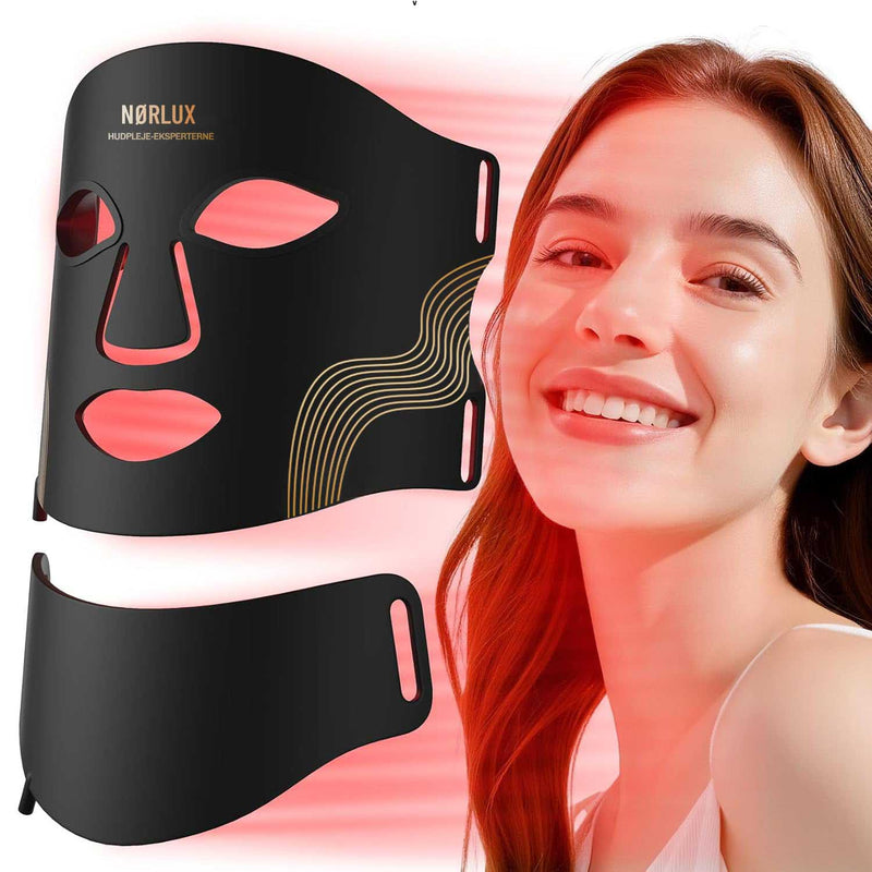 LED lysterapi maske der stimulerer kollagen og reducerer rynker