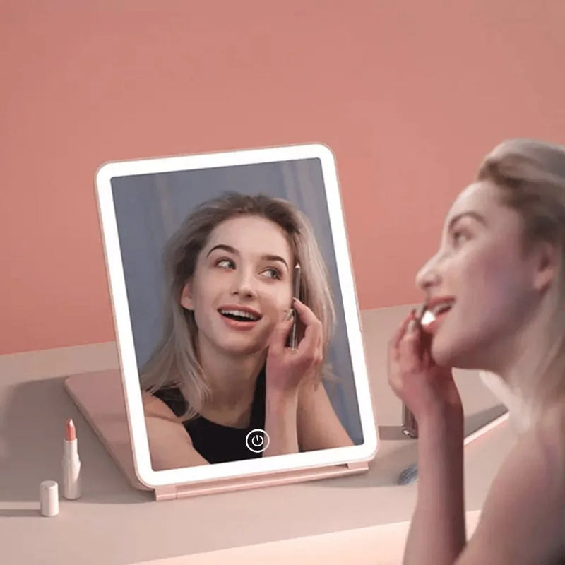 Makeup spejl med tre lysindstillinger til præcis belysning