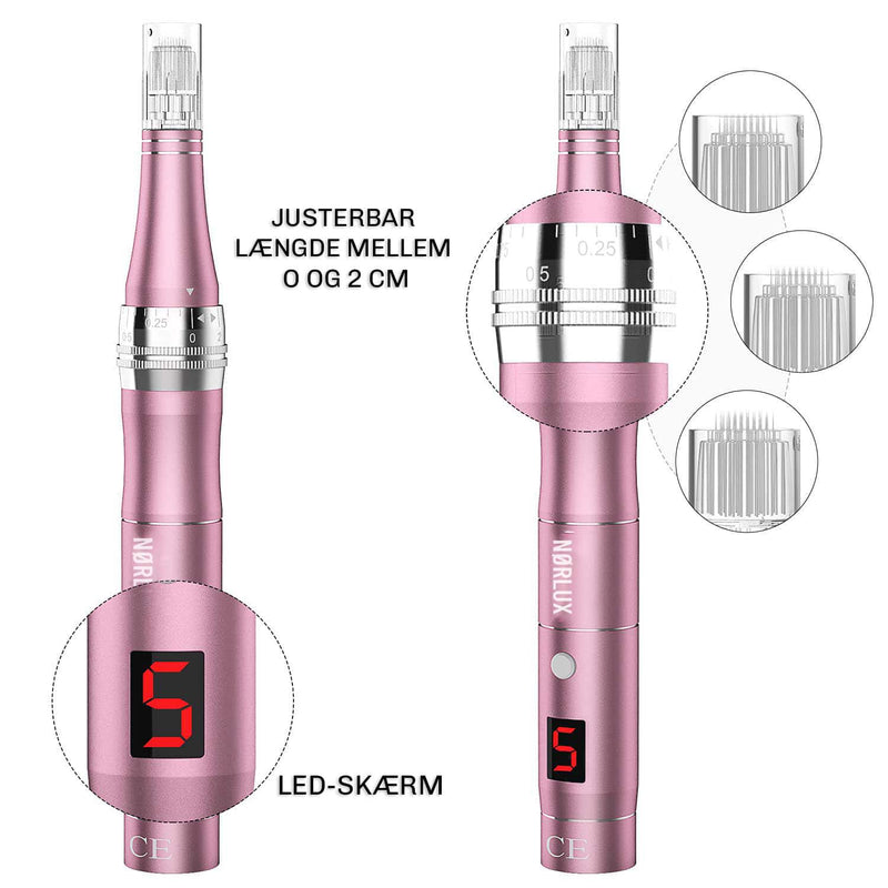 Microneedling pen med justerbar hastighed til tilpasset behandling