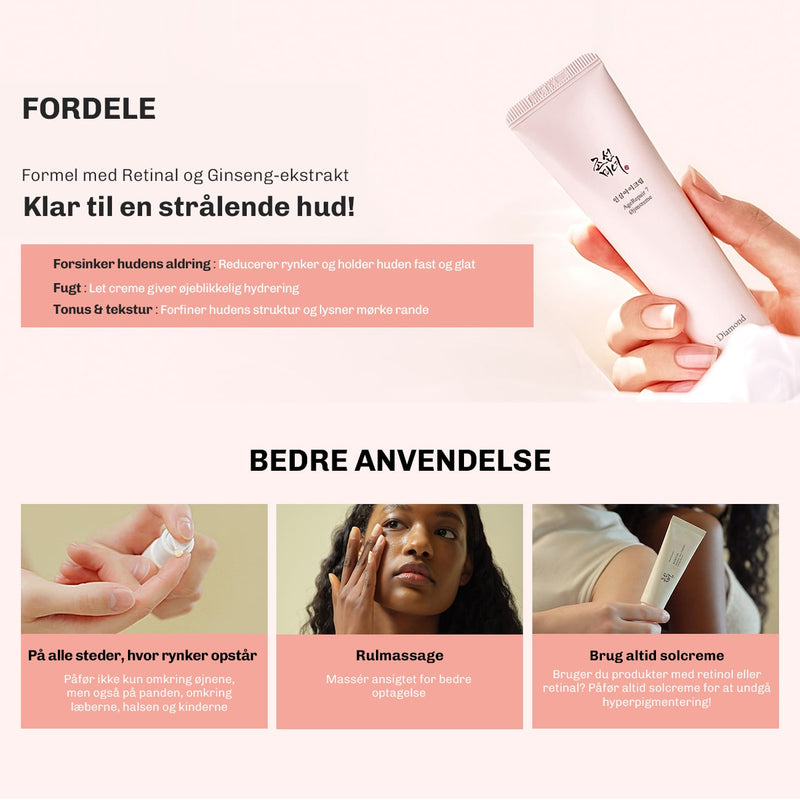Øjencreme til dag og nat for et glattere øjenområde
