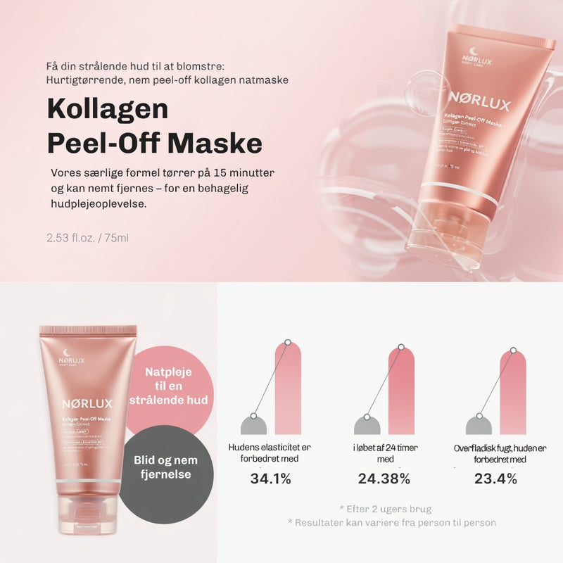 Peel off maske der giver frisk og fyldigere hud om morgenen