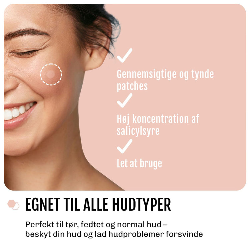 Patches i forskellige størrelser til effektiv behandling af bumser