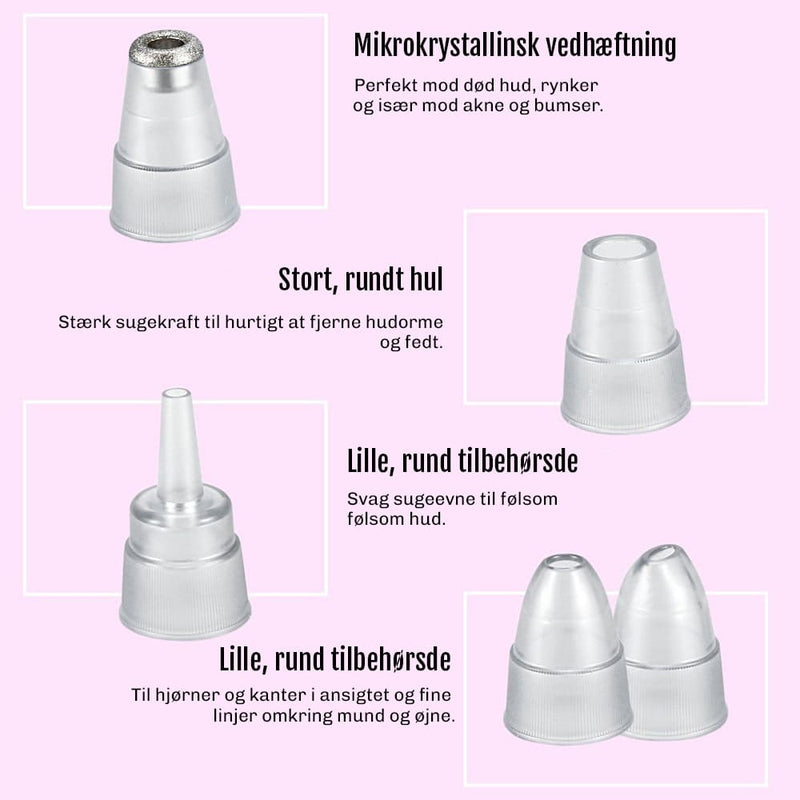 Pore vacuum der fjerner hudorme og urenheder fra huden