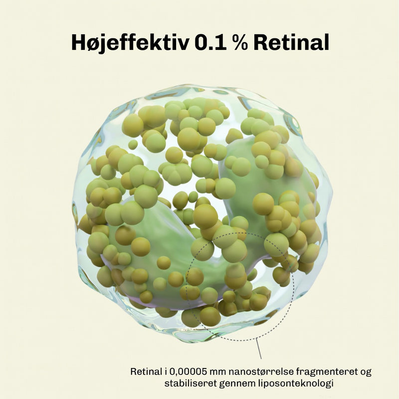 Retinal serum til reducering af porer og ujaevn hudtekstur