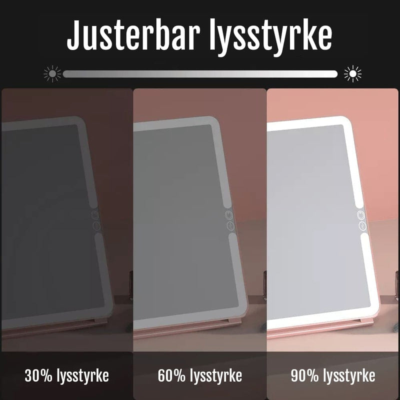 Makeup spejl der giver perfekt lys til hudpleje og makeup
