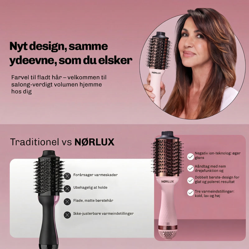 Professionel hårstyling hjemme med salonlignende blowout