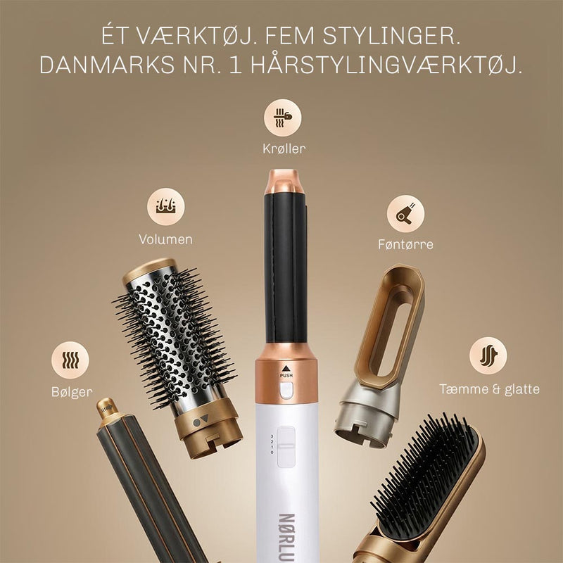 CloudAir krøllejern med AirFlow-teknologi, der fordeler varmen jævnt for skånsom styling.