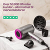 Professionel AirFusion hårtørrer fra NØRLUX til hurtig tørring, mindre krus og smukt glansfuldt hår.